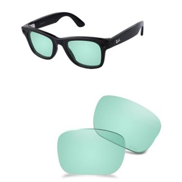 Imagem de AOZAN Lentes de reposição ANSI Z87.1 para óculos de sol RayBan Meta Wayfarer RW4006 50 mm, Verde menta, RW4006 50mm
