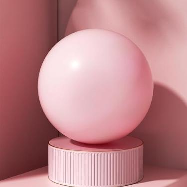 Imagem de Bola de Pilates pequena rosa de 22 cm para exercícios, barra, mini ioga macia, treino, estabilidade, fitness, abdômen, núcleo