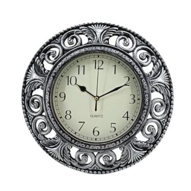 Imagem de Relogio De Parede Retro Vintage 30 Cm(Elo clássico Prata)