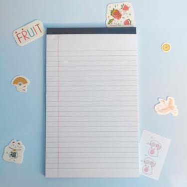 Imagem de 2-Pack Legal Pads Writing Pads Recycled Paper, 8.5"x11.75" Wide Ruled Perforated 50 sheets Notepads 8-1/2"x 11-3/4" Writed Pad