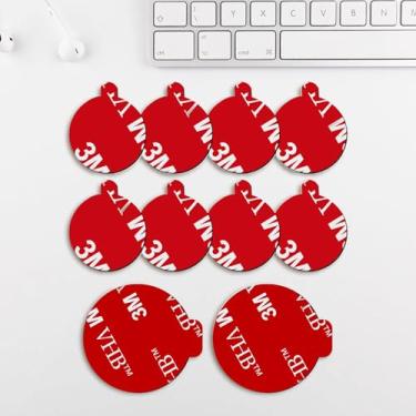 Imagem de Pacote com 8 almofadas adesivas adesivas de 23 mm para suportes magnéticos de telefone de carro, 2 peças de 3,5 cm compatíveis com bases de montagem de soquete - Fita dupla face resistente ao calor