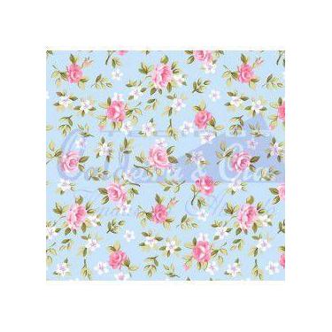 Imagem de Tecido Tricoline Floral Lúcia - 50 x 150 cm - 100% Algodão - Tecidos C