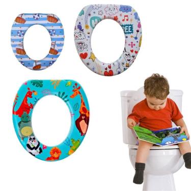 Imagem de Redutor De Assento Sanitario Infantil Adaptador Acolchoado Espuma Vaso Crianca Bebe Meninos