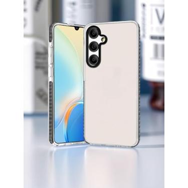 Imagem de Capa para Samsung Galaxy A15, não amarela, proteção contra quedas transparente