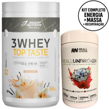 Imagem de Combo Pré-Treino + Whey Protein Top Taste Body Action 900g - BodyActio