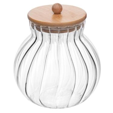 Imagem de Porta Mantimentos De Vidro 1,5 L Com Tampa De Bambu Classic Wolff