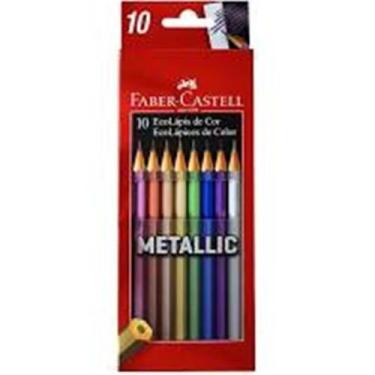 Imagem de Lápis de cor Faber Castell metallic com 10 cores