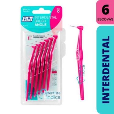 Imagem de Escova Interdental Macia  Tepe c/ Cabo Rosa Size 0  0.4mm  6 unidades