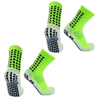 Imagem de Kit 2 Pares Meia Esportiva Antiderrapante Futebol Pro Socks Tipo Truso