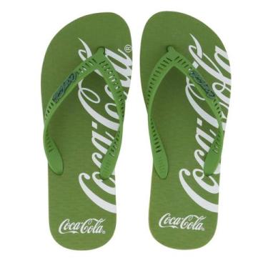 Imagem de Chinelo Coca Cola Spencerian Crop 2 Verde, 44