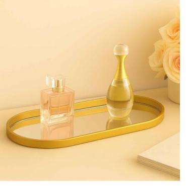 Imagem de Bandeja Decorativa com Espelho – Toque de Elegância para Sala, Banheiro, Penteadeira e Mesa de Centro