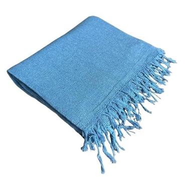 Imagem de Kit 2 Mantas para Sofá Decorativo 210 x 120 – Conforto e Estilo para Sua Sala (Azul bebê)