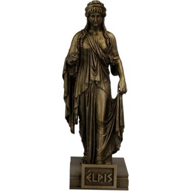 Imagem de Estátua Élpis Deusa Grega Personificação da Esperança (Cor Ouro Velho)