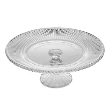 Imagem de Prato para Bolo 30 cm de Cristal com Pé Renaissance Lyor