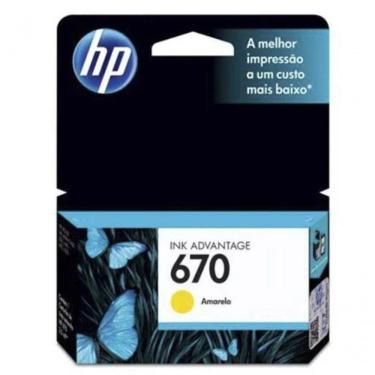 Imagem de Cartucho Original Hp 670 Amarelo Cz116ab