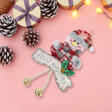 Imagem de Generic 1 peça de enfeites de Natal pendurados boneca pingente kt placa carta boneco de neve flanela espuma vermelha 26 x 14 cm