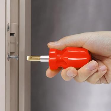 Imagem de 1 conjunto de chaves de fenda de precisão, azul, cabeça plana, aço carbono, torque ajustável, chave de fenda, chaves de fenda, reparos gerais, projetos DIY, manutenção doméstica - vermelho