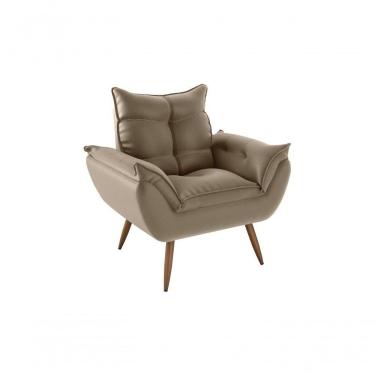 Imagem de Poltrona Decorativa Tóquio 1 Lugar Veludo Turkey Capuccino Matrix