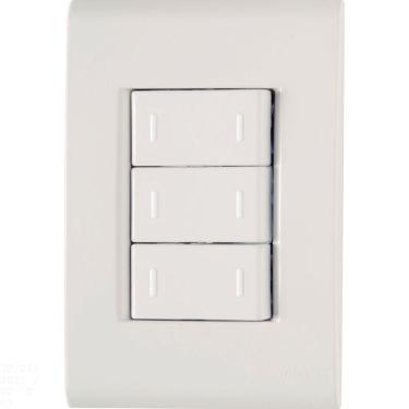 Imagem de Conjunto 4x2 Com 3 Interruptores Paralelos Tramontina Liz 10 A 250 V Branco Tramontina