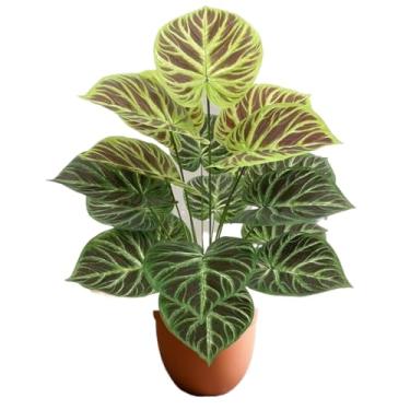 Imagem de Planta Artificial Filodendro Realista 115cm com 18 Folhas Grandes para Decoração