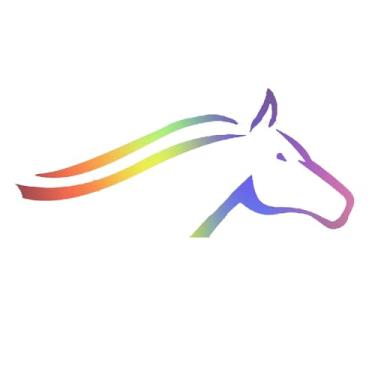 Imagem de Decalque de carro silhueta de cabeça de cavalo, adesivo de arte moderna para carro, trailer, veículo, adesivos de carro grande para decoração externa 31,3 x 13,8 polegadas S1885 (colorido)