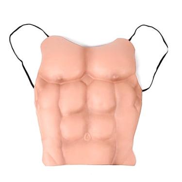 Imagem de YIFULIN Acessório de fantasia fantasia de peito musculoso falso cosplays para baile de máscaras de carnaval vestido chique