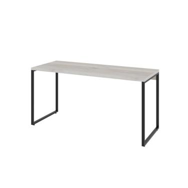 Imagem de Mesa Office 150X60X75Cm Snow / Est.Preta Snow / Est.Preta
