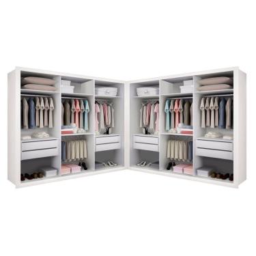 Imagem de Closet Casal Sem Portas 8 Gavetas Paris Duo Premium Minastex