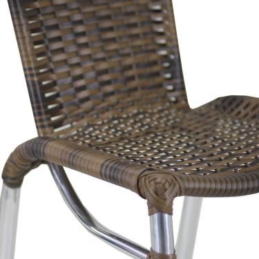 Imagem de Banqueta Alumínio Fortaleza Alta Para Balcão Trama Original Argila