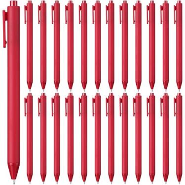 Imagem de yptniginu 25 canetas esferográficas retráteis a granel 1,0 mm, ponta média, tinta preta, canetas fofas, material escolar para professores, estudantes, funcionários, chá de panela, chá de bebê
