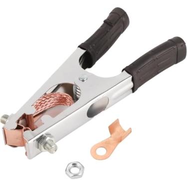 Imagem de Braçadeira de solo para máquina de solda preta, braçadeira de aterramento 500A com equipamento e acessórios de soldagem de manga de borracha, braçadeiras de soldagem, braçadeiras