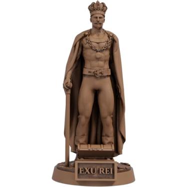 Imagem de Estátua Exu Rei Umbanda Candomblé (Cor Madeira)