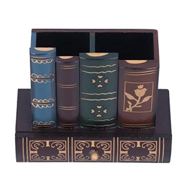 Imagem de Domary Porta-Lápis Estilo retrô Com Gaveta, Organizador de Mesa de Copo de Lápis de MDF Premium para Escritório Doméstico, Armazenamento Organizado para Tesouras, Réguas, Borrachas e