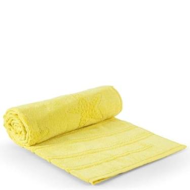 Imagem de Toalha de Praia Gigante Premium, Algodão Felpudo Aveludado, Anti-Areia, para Piscina e Praia, Disponível em Rosa, Azul, Verde e Amarelo (Amarelo)