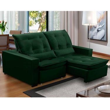 Imagem de Sofa Retratil Reclinavel 2 Lugares 1,80m Atlantis Veludo Verde Lansofbr