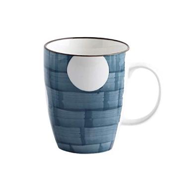 Imagem de Yalych Caneca pintada à mão sob o esmalte caneca de café da manhã design original caneca de escritório xícara de café leite casal caneca de cerâmica com alça presentes de escritório infantil/400 ml