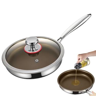 Imagem de Frigideiras antiaderentes | Aquecimento uniforme de liga de titânio | Frigideira por indução antiaderente - para fogão de indução elétrica, forno, omelete, ovo, casa, cozinha, restaurante, apartamento