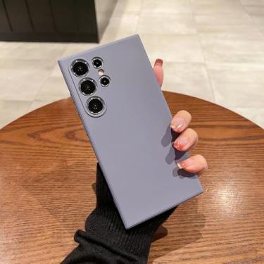 Imagem de Capa protetora fina de silicone líquido para Samsung S25 S24 S23 S22 Ultra Galaxy S 24 23 22 Ultra Plus S23fe (para S22/cinza)