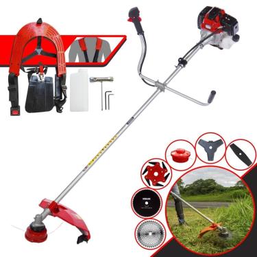 Imagem de Roçadeira Toyama RT52L À Gasolina 2HP 52cc Com Faca 2 Pontas + Faca 3 Pontas + Faca 6 Pontas + Disco 40 Dentes + Disco 80 Dentes + Carretel de Nylon