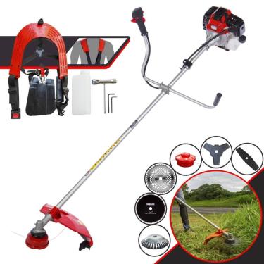 Imagem de Roçadeira Toyama RT52L 2T 52cc 2HP Com Carretel de Nylon e Lâmina 3 Pontas + Lâmina 2 Pontas + Lâmina 40 Dentes de Vídea + Lâmina 80 Dentes + Escova