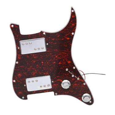 Imagem de KiBcsLic Escudo para guitarra elétrica HH, fácil instalação, dois captadores humbucker, peça de reposição profissional para guitarra.