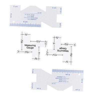 Imagem de KIMISS Medidor de Medição de Régua de Costura de Alumínio Irregular para Projetos de Acolchoamento, Cauda e Artesanato - Ferramenta Multifuncional de Retalhos