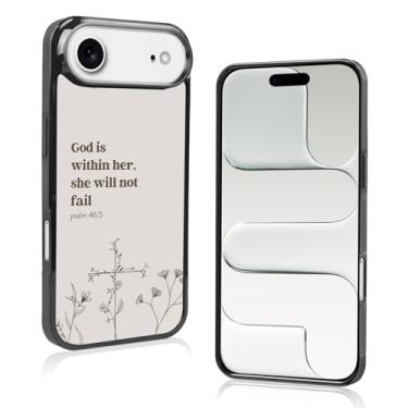 Imagem de Axulimin [God is Within Her She Will Not Fail Psalm] Bíblia cristã feminina preta capa de telefone para iPhone 17 Air (6,5 polegadas)
