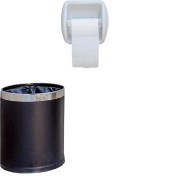 Imagem de 2 peças rolo retrátil de papel higiênico durável caixa de lenços de banheiro material de qualidade para uso em casa, hotel, restaurante, fácil substituição de papel