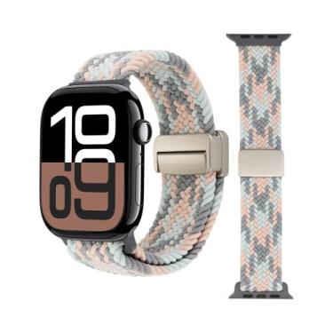 Imagem de Pulseira Magnética Trançada De Nylon Para Apple Watch Ultra 49mm 46mm 
