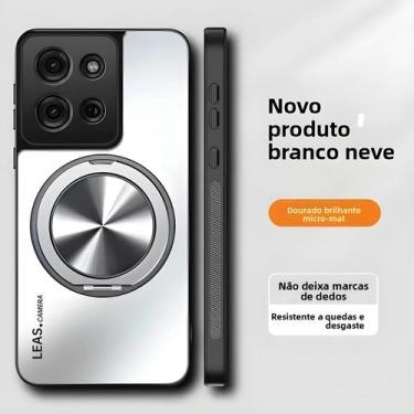 Imagem de Capa Protetora Magnética Com Suporte De Anel Metálico Para MOTO Edge 6