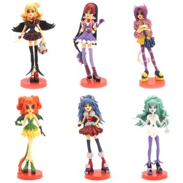 Imagem de Figura de brinquedo colecionável modelo Monsters Highs Anime x6