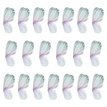 Imagem de shamjina 20 peças papéis de embrulho de buquê de flores artesanato faça você mesmo 22,05 polega x 19,69 polega decoração formato de borboleta envoltório, Verde