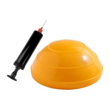 Imagem de Dynwave Bola de equilíbrio inflável portátil de 16 cm de diâmetro, versátil, antiderrapante, para treinamento de força em casa e na academia, Amarelo