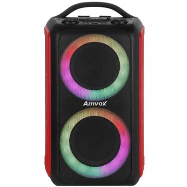 Imagem de Caixa Amplificada Amvox Aca-600 Bagvox, Entrada Aux, Blutooth 5.0, 600w Rm, Vermelho - Bivolt